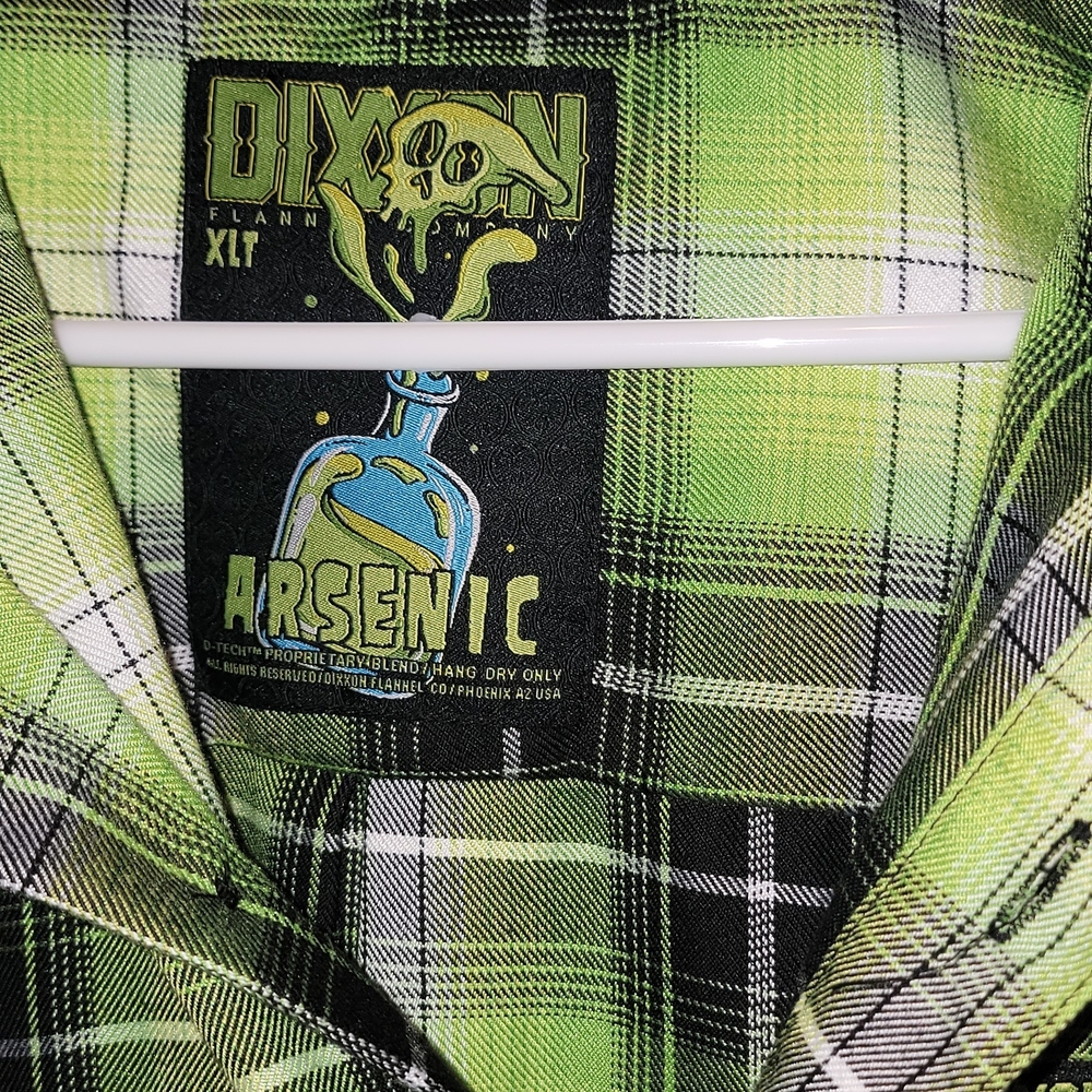DIXXON Arsenic Plaid Shirt - Green and Black